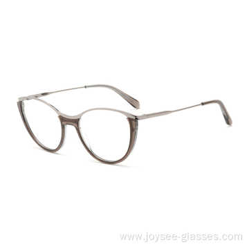 Half RIm Combined Metal Material Acetate Cat Eye Eye Optical Frame